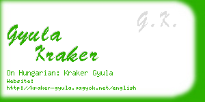 gyula kraker business card